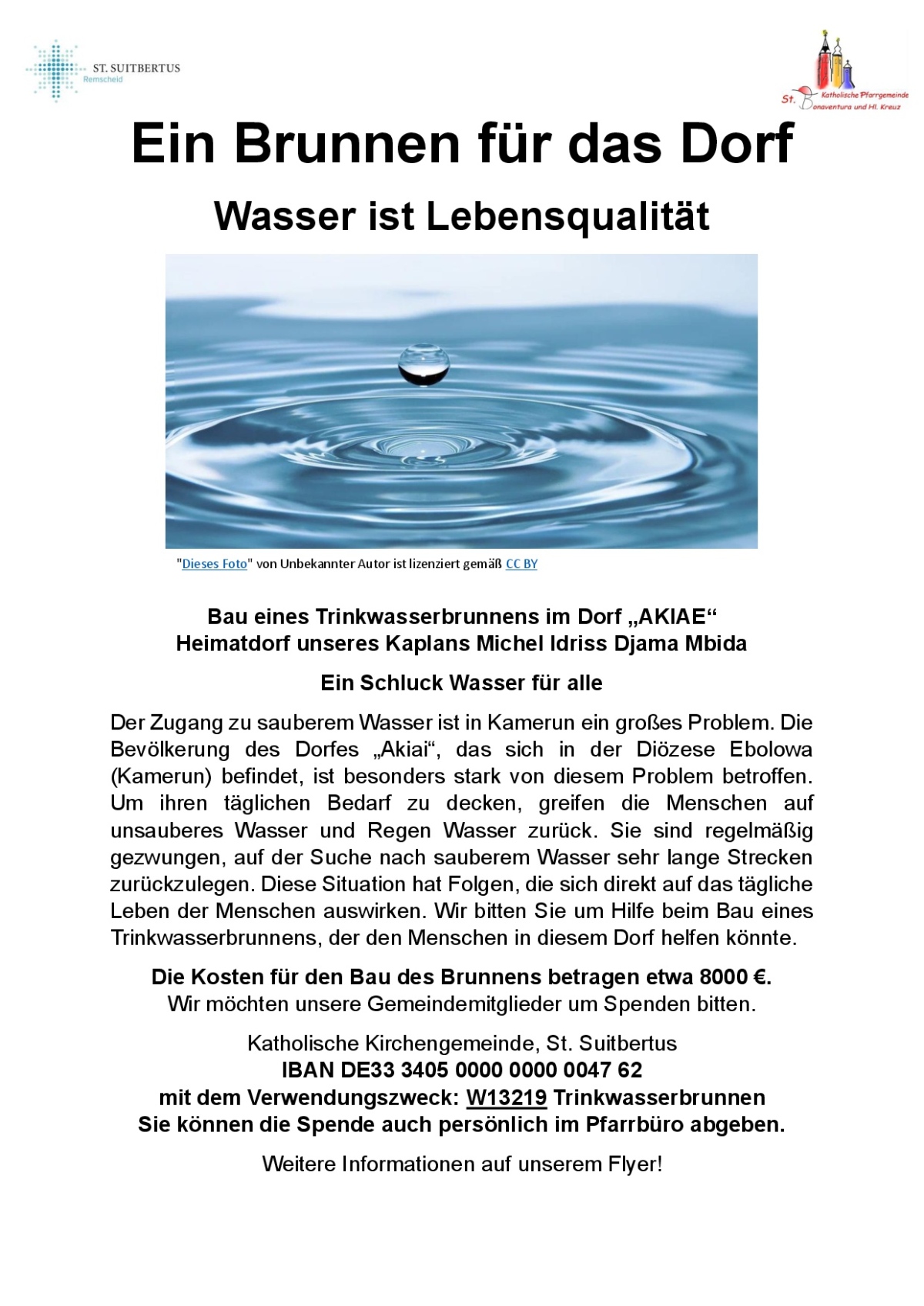 Ein Brunnen für das Dorf als Plakat A4