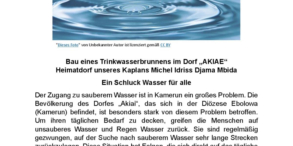 Ein Brunnen für das Dorf als Plakat A4