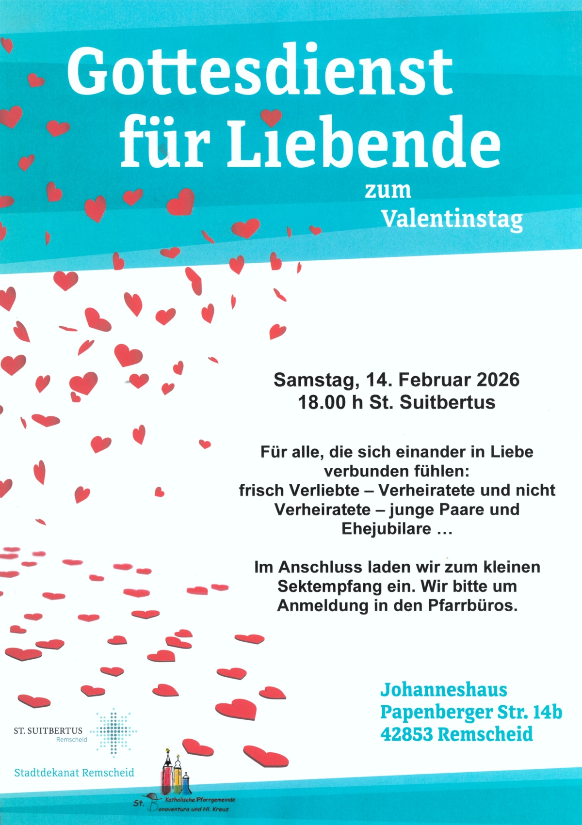 Gottesdienst für Liebende zum Valentienstag