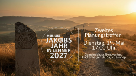 Jakobsweg-Pilgerbanner mit Muschel