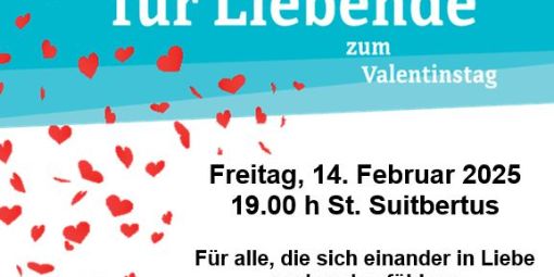 PLakat Gottesdienst für Liebende zum Valentinstag