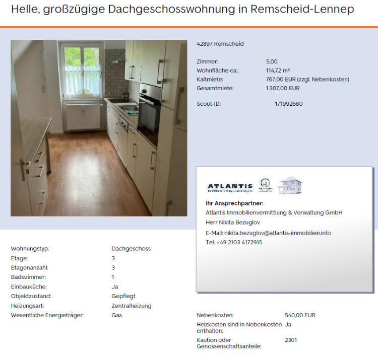 Dachgeschosswohnung