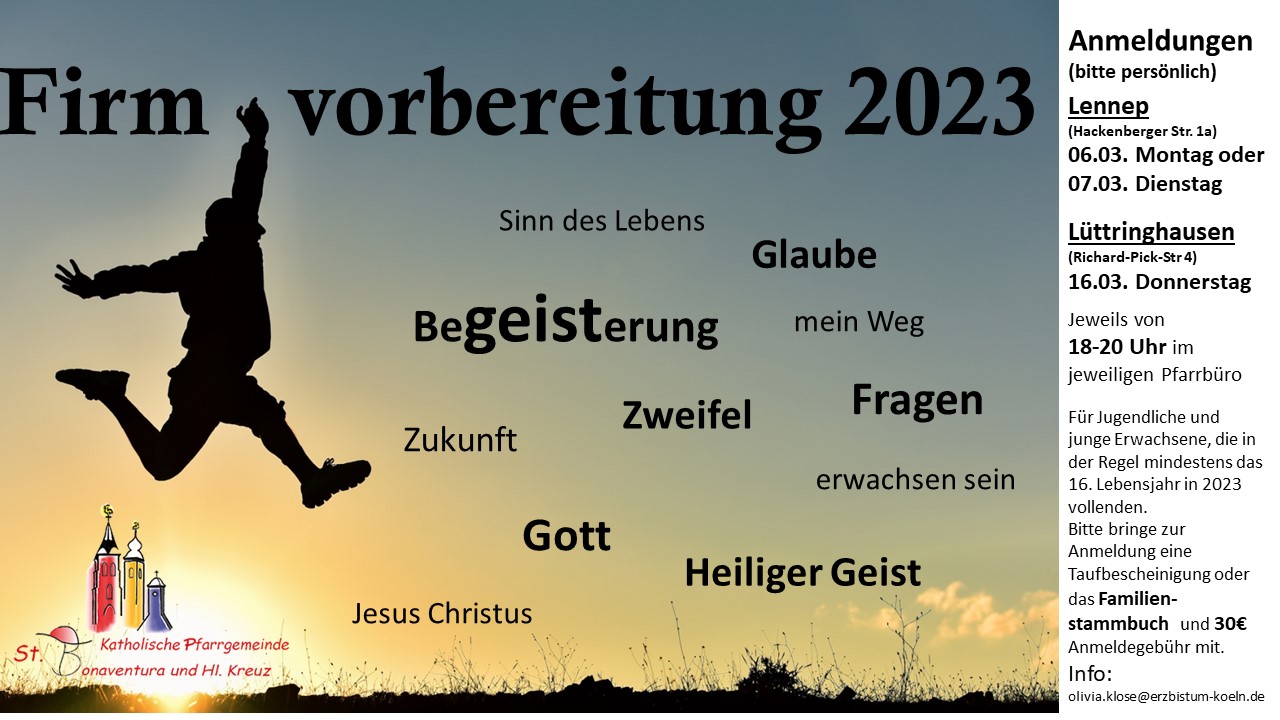 Firmvorbereitung Anmeldung 2023