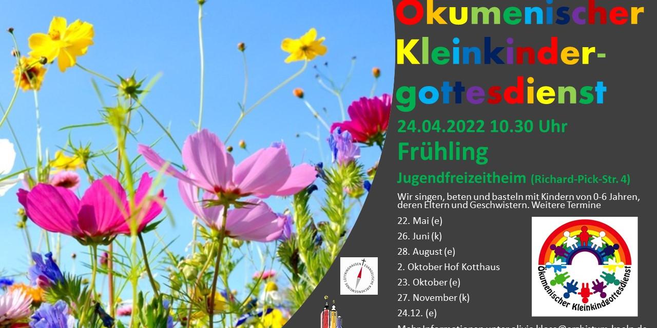 Ökumenischer Kleinkinder-gottesdienst Plakat frühling